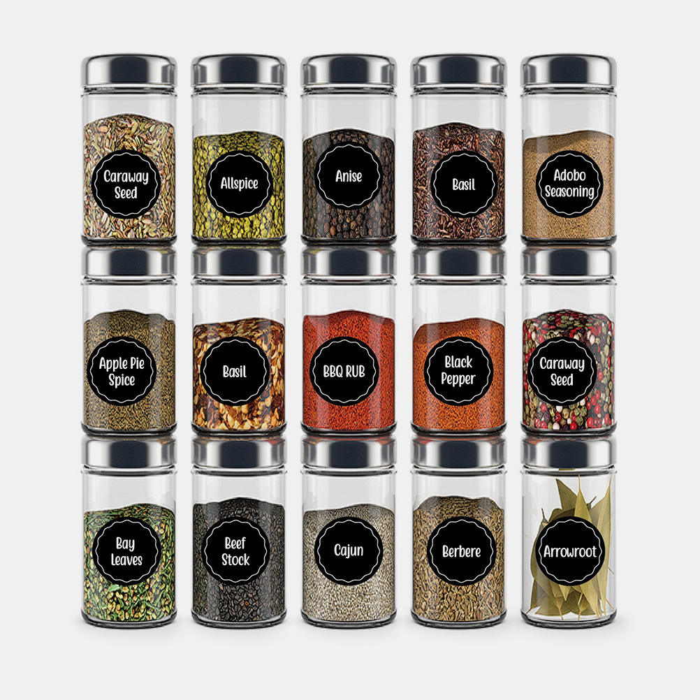 Kitchen Baking Organization - 144 pz Impermeabile Rettangolare Spezie Etichette