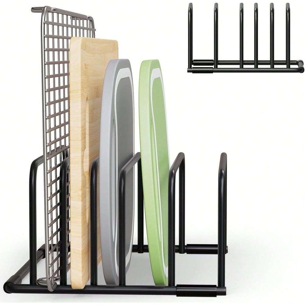 Kitchen Baking Sheet Organizer - Porta taglieri nero, supporto perfetto per