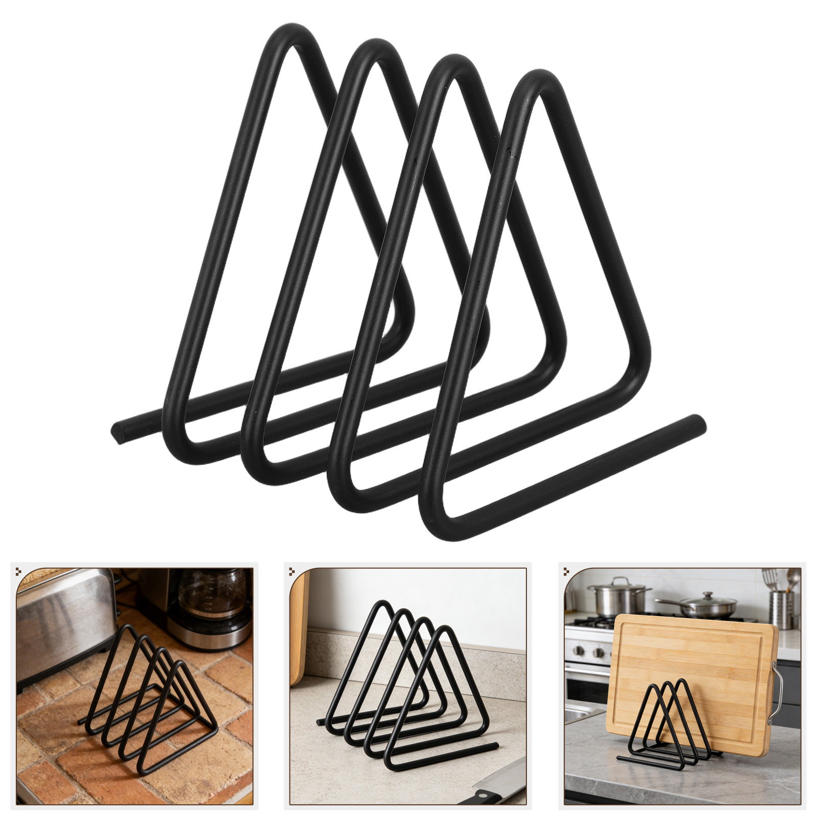 Kitchen Baking Sheet Organizer - Porta Taglieri Triangolare Salvaspazio, Supporto Verticale