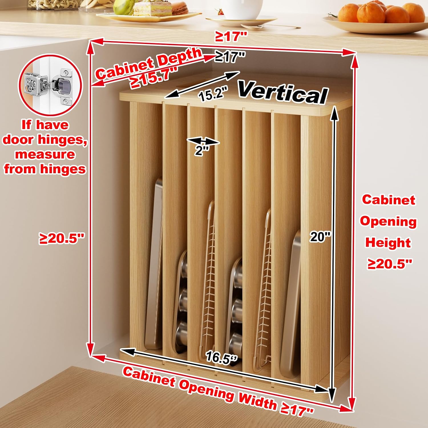 Organizzatore Divisorio in Leg - Kitchen Baking Sheet Organizer recensione e prezzo
