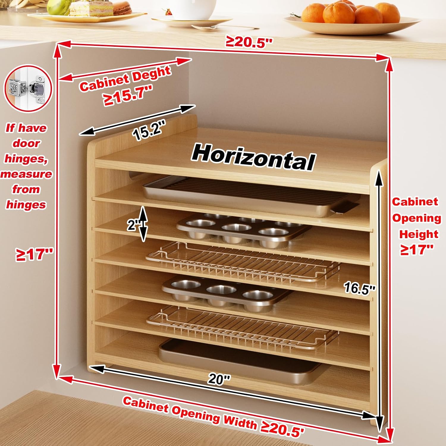 Organizzatore Divisorio in Leg - Kitchen Baking Sheet Organizer recensione e prezzo