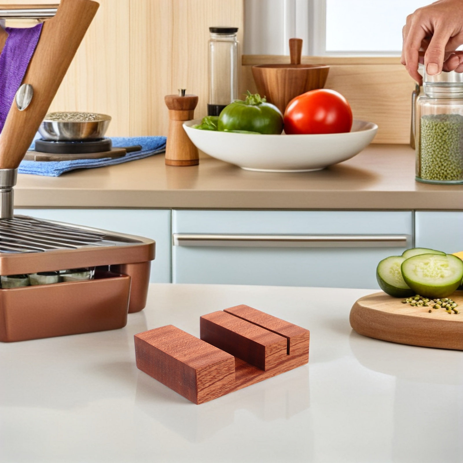Portacoperchi in legno autopor - Kitchen Baking Sheet Organizer recensione e prezzo