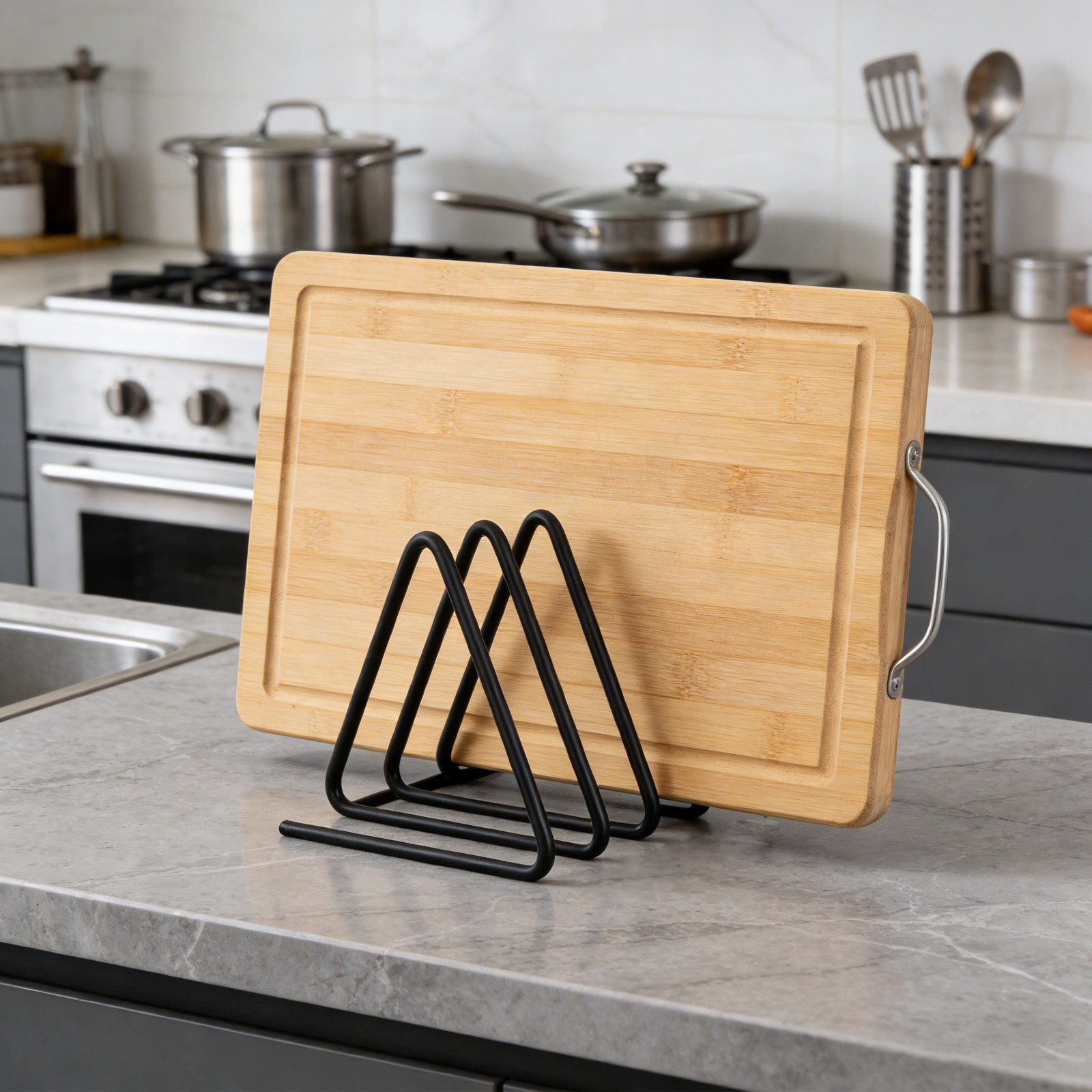 Porta Taglieri Salvaspazio a T - Kitchen Baking Sheet Organizer recensione e prezzo