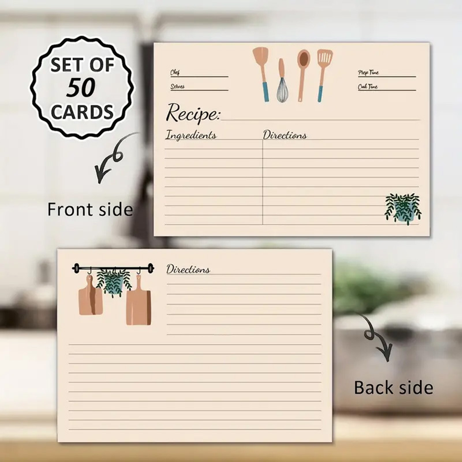 50 Fogli di Carte Ricettari pe - Kitchen Baking Sheet Organizer recensione e prezzo